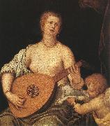 MICHELI Parrasio The Lute-playing Venus with Cupid ASG USA oil painting artist